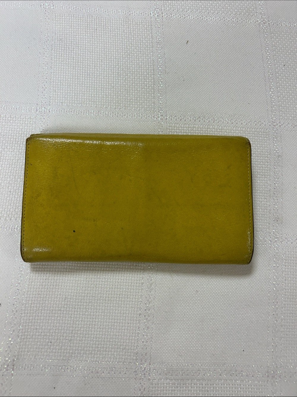 MaxMara Olive-Yellow Leather Fold Wallet image 6